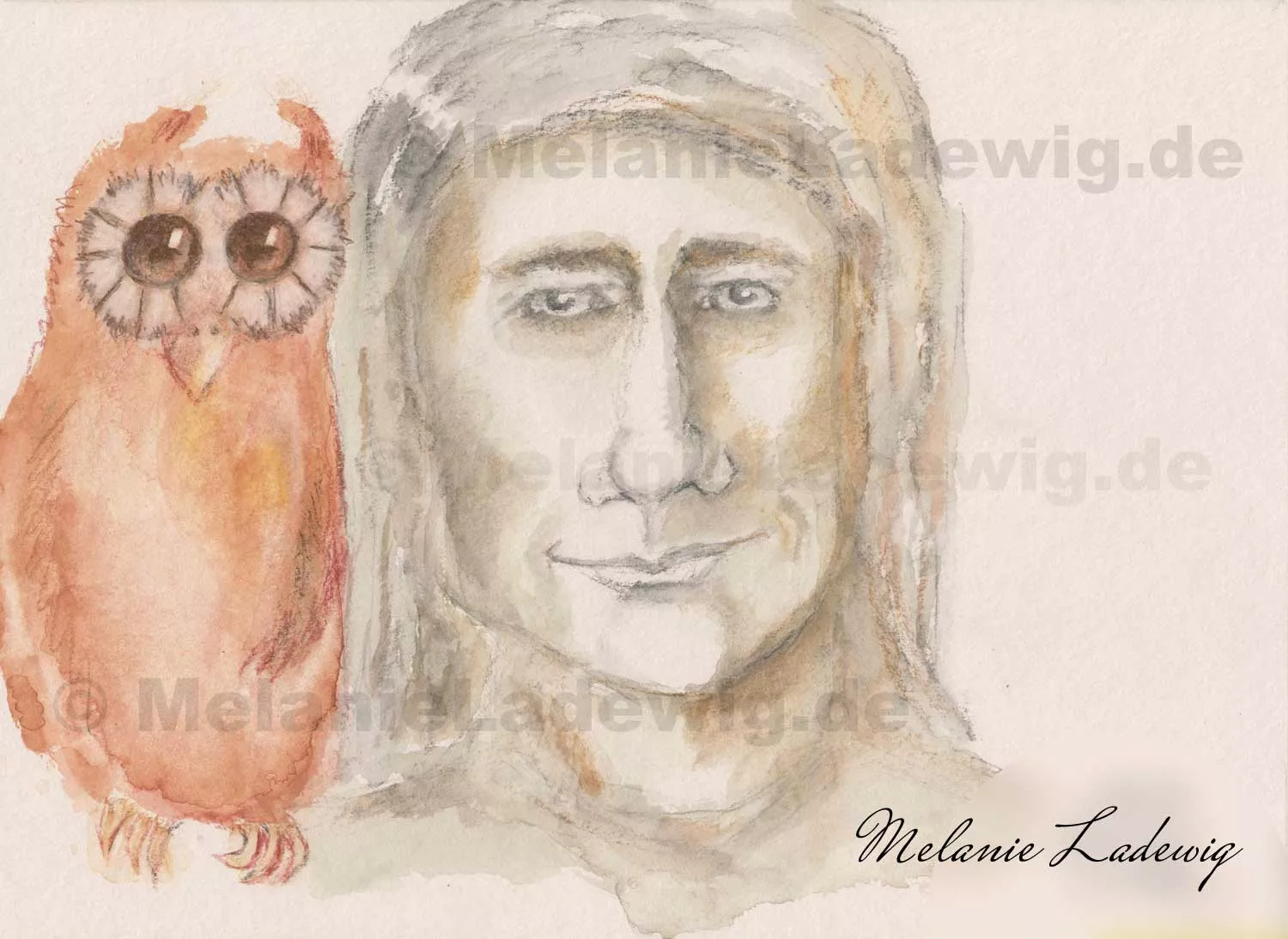 Geistfuehrer Portraet Illustration aus der Medium Ausbildung